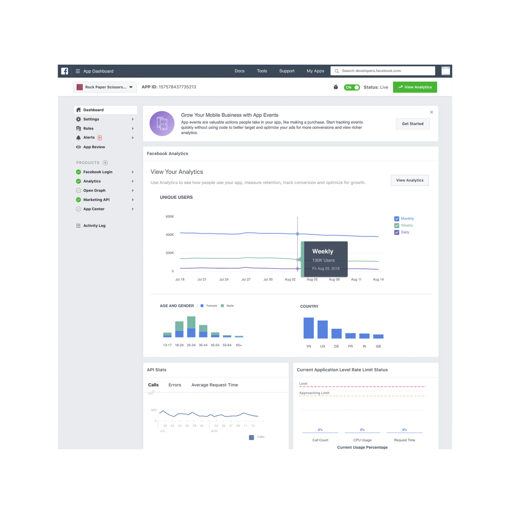 Meta Developers’ App Dashboard placeholder image 1