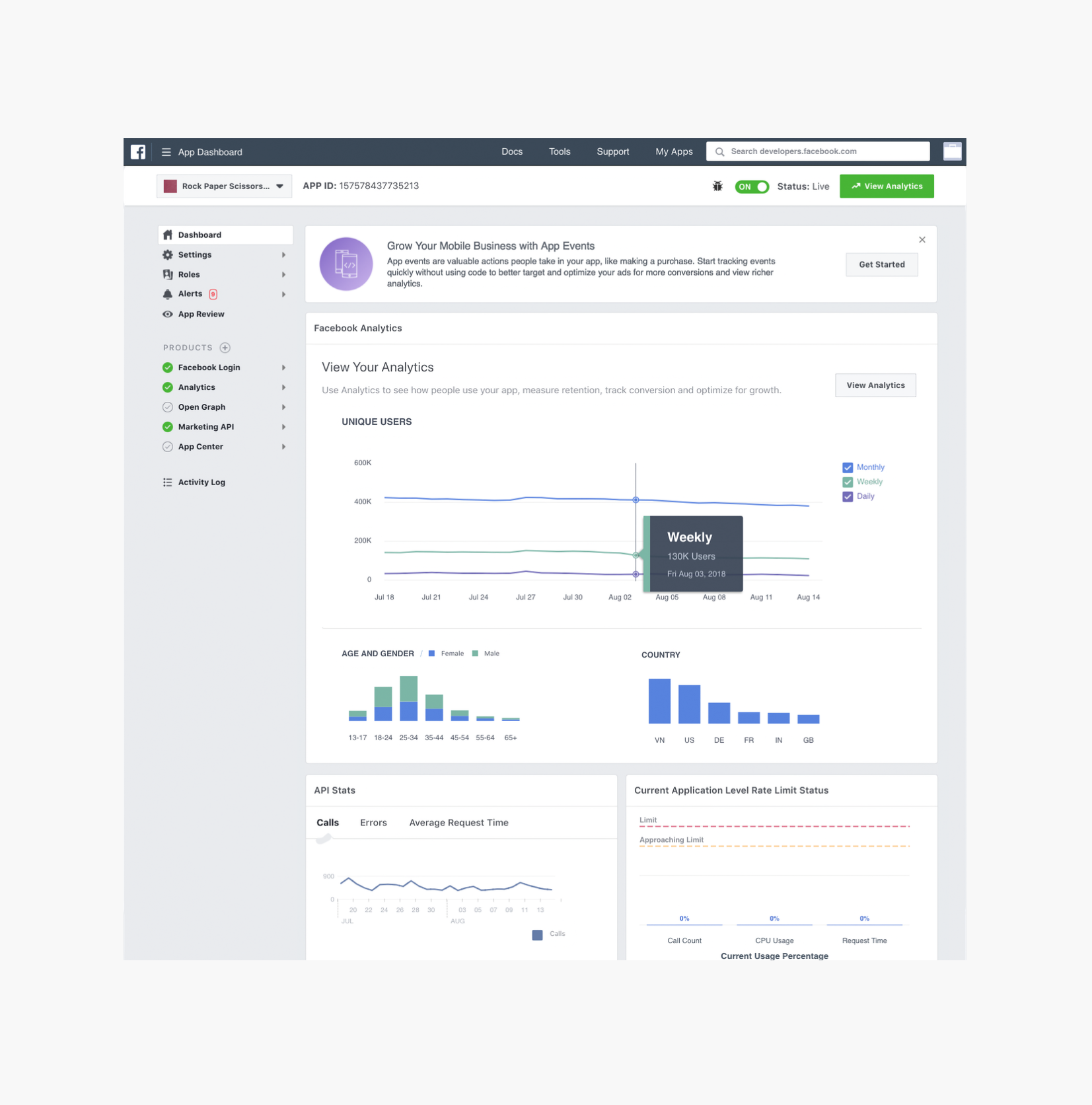 Meta Developers’ App Dashboard placeholder image 1